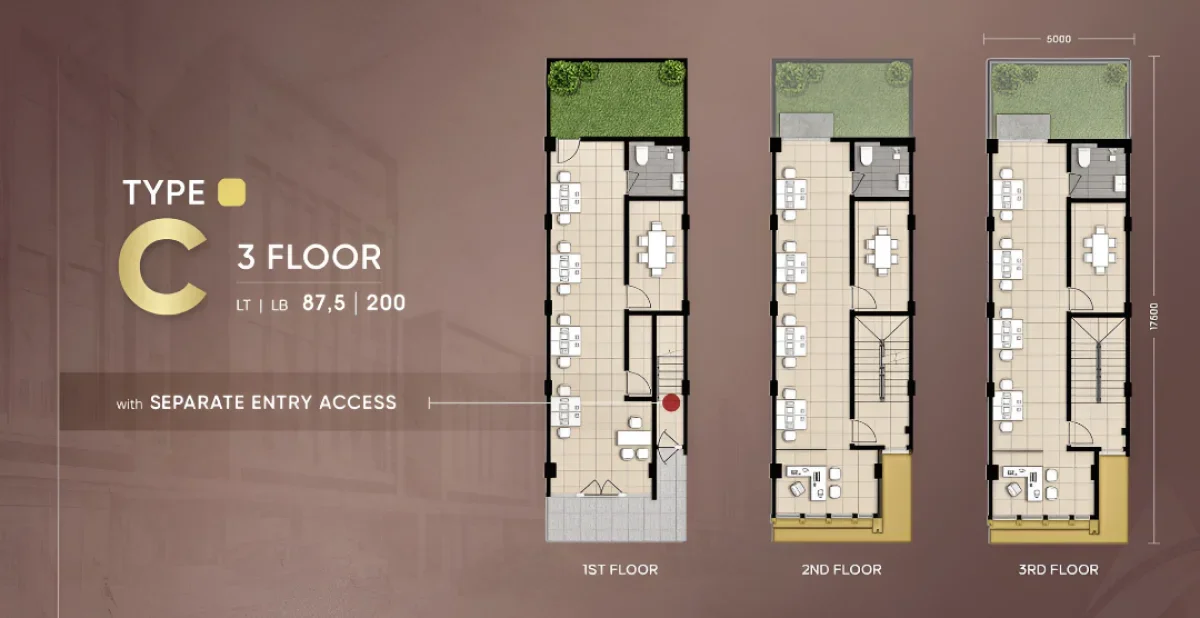 Atmost Business Loft Tipe C – 3 Lantai Premium untuk Bisnis & Investasi - Surabaya - Galeri 2