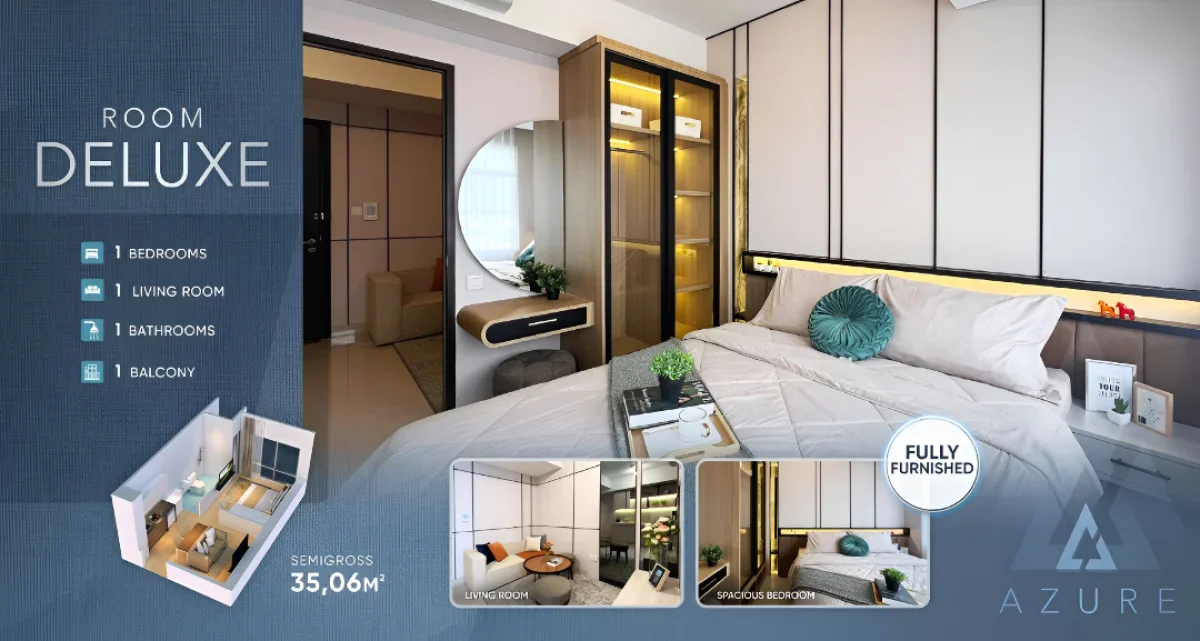 Deluxe 1BR Klaska Residence – Hunian Stylish dengan Akses Mudah ke Pusat Kota Surabaya