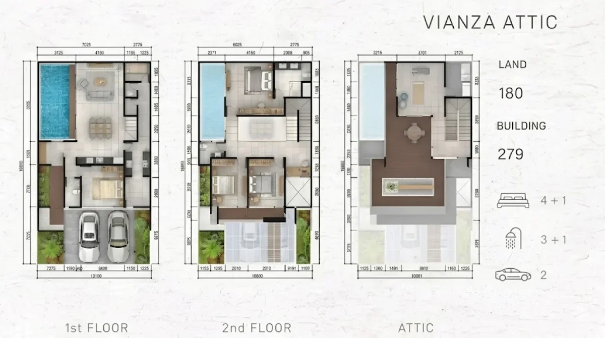 Cluster Premium! GreenLake tipe Vianza Attic with Pool ( Kolam Renang ) Surabaya Barat - CitraLand Surabaya Barat - Galeri 2