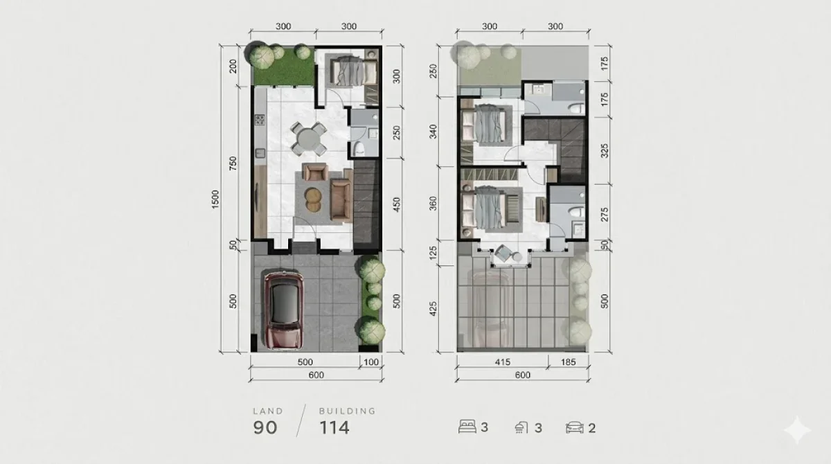Hunian Classic Modern 2 Lantai - Citra Garden Sidoarjo Amadeus - UnitReady! - Galeri 2