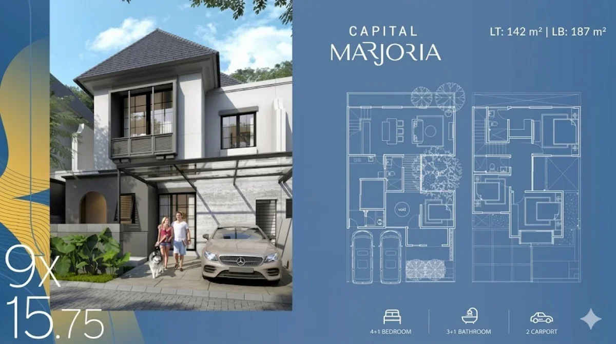 Hunian Elite dengan Lingkungan Asri Tipe Capital Marjoria - The Grand Kenjeran Surabaya - Galeri 2