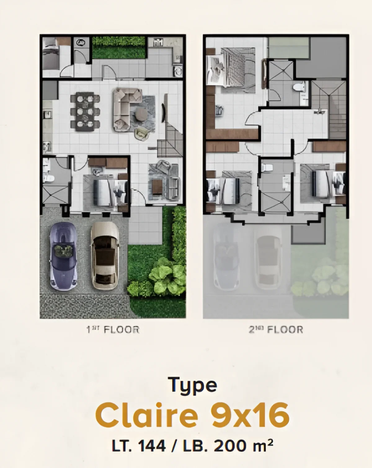 Hunian Mewah Grand Pakuwon Cluster Brisbane Tipe Claire – Elegan & Eksklusif - Surabaya Barat  - Galeri 2