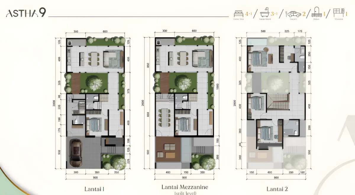 Hunian Premium Surabaya Barat - Tipe Astha 9 Prambanan Residence + Bonus Lantai Mezzanine  - Galeri 2