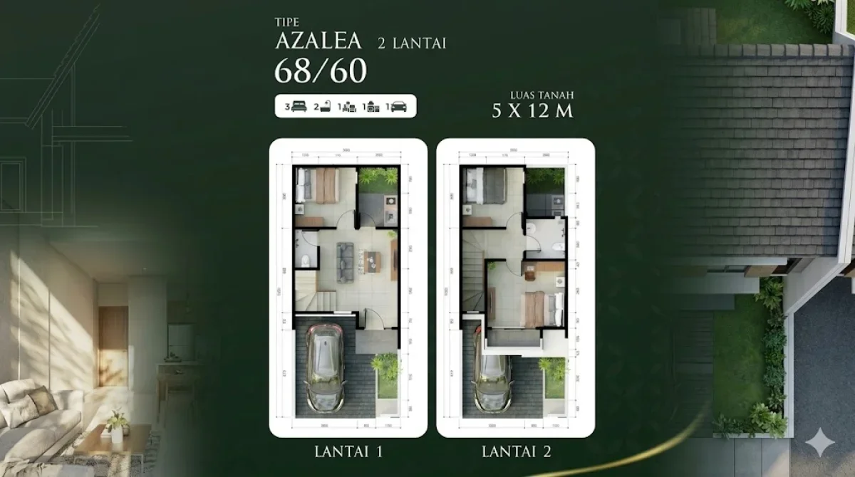 Hunian Tipe Azalea - Taman Jivva Kemlaten Surabaya -  Desain Minimalis Modern 2 Lantai - Galeri 2