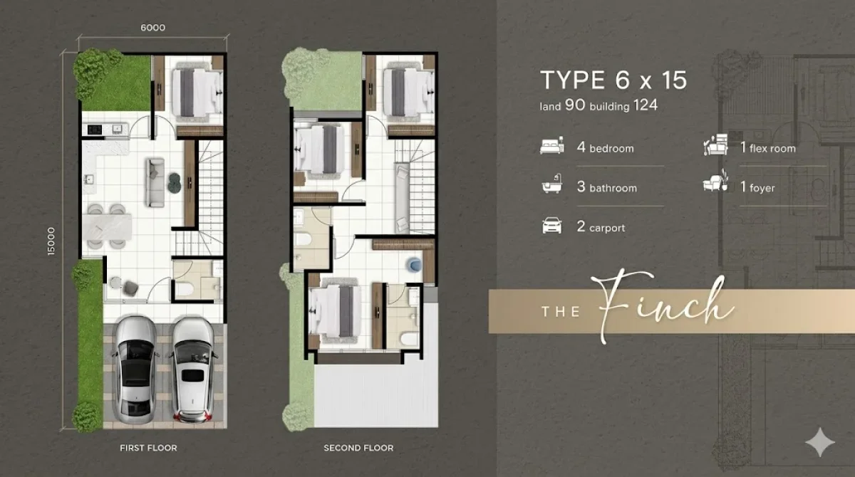 Miliki Sekarang! Hunian Premium Tipe Finch Chester- Wisata Bukit Mas - Surabaya Barat - Galeri 2