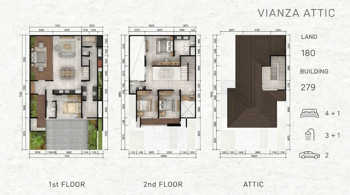 New GreenLake tipe Vianza Attic Lokasi Strategis - Surabaya Barat Area Wiyung - Galeri 2