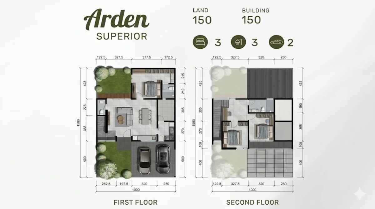 New Unit! Rumah Palma Grandia Citraland - Arden Superior - Desain Elegan & Nyaman - Kawasan Strategis Surabaya Barat - Galeri 2