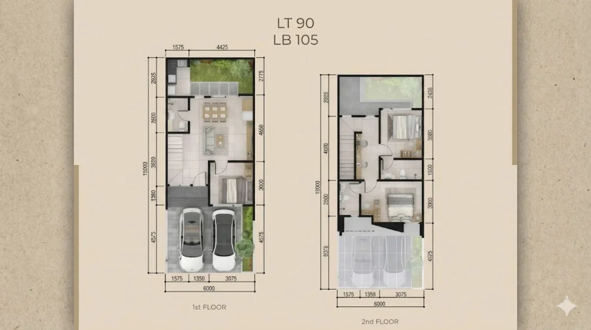 Rumah Modern Surabaya Citraland GreenLake Tipe Montreal - Dekat Gwalk - Nyaman&Siap Huni - Galeri 2