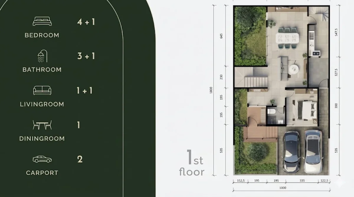 Rumah Premium Greenlake Tipe Willow | Desain Modern Tropical - Surabaya CitraLand - Galeri 3