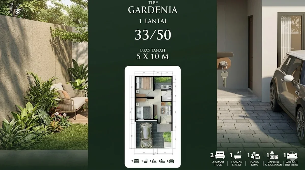 Taman Jivva Kemlaten Surabaya - Tipe Gardenia – Hunian 1 Lantai Modern & Lokasi Strategis - Galeri 2